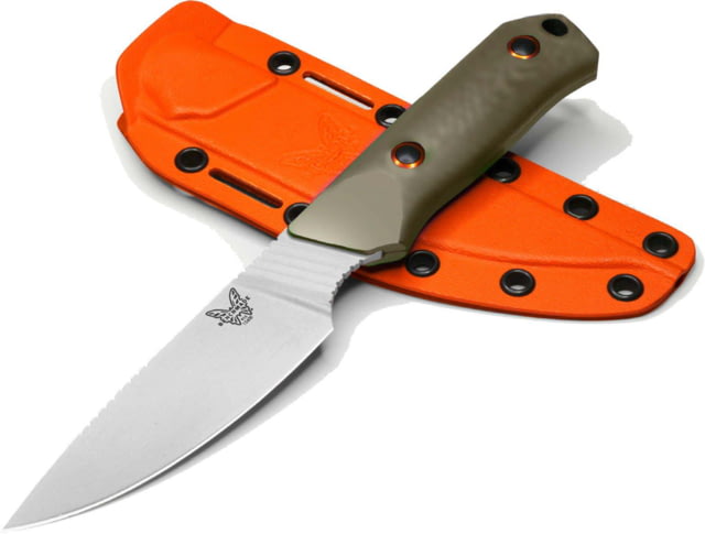 Benchmade  Raghorn Fixed Blade Knives 4 in CPM-CruWear Steel Hunting OD Green Handle