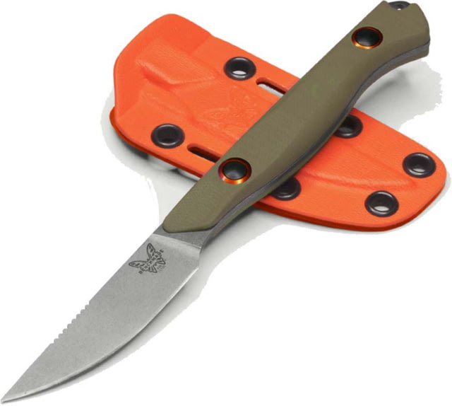 Benchmade  Flyaway Fixed Blade Knives 2.7 in CPM-S90V Steel Hunting OD Green Handle