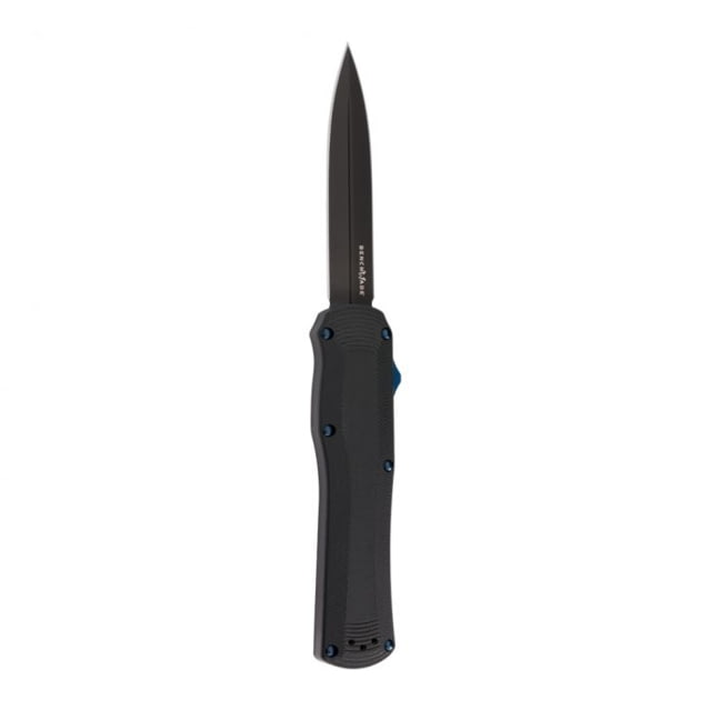 Benchmade Autocrat Automatic Folding Knife 3.71in Coated Double Edge Black/Black