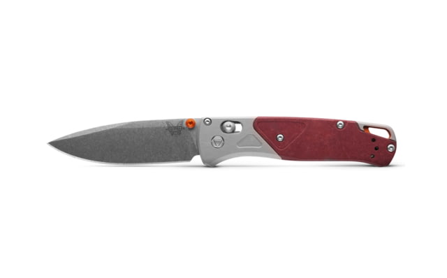 Benchmade Blue Class Bugout Folding Knife 3.24in CPM S90V Stainless Steel Aluminum/Richlite Ash Gray/Redstone