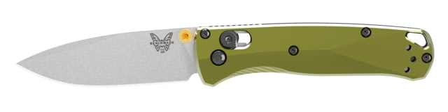 Benchmade Blue Class Mini Bugout Folding Knife 2.82in CPM S90V Stainless Steel Aluminum WoOlive Drabland Green