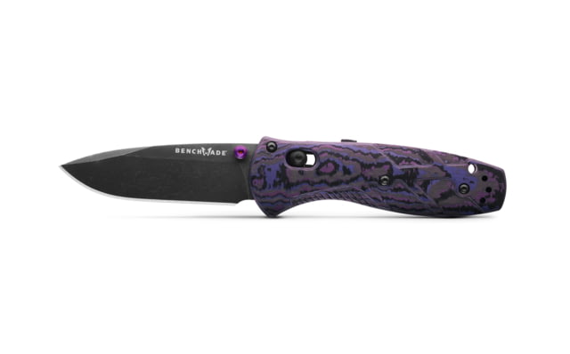 Benchmade Gold Class Mini Barage Folding Knife 2.91in CPM S90V Stainless Steel FatCarbon Carbon Fiber Purple Haze