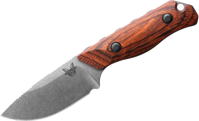 Benchmade Hidden Canyon Hunter Fixed Blade Knife 2.79in CPM-S30V Stainless Steel Drop Point Blade Laminated Wood Handle