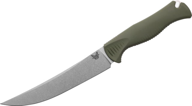 Benchmade Meatcrafter Kitchen Knife 6.09in CPM-154 Stainless Steel Trailing Point Blade Santoprene Dark Olive Handle