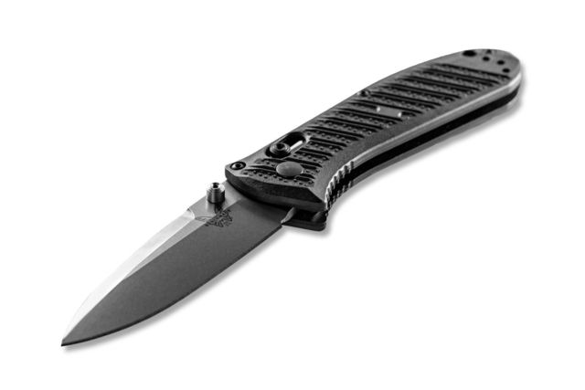 Benchmade Mini Presidio II Folding Knife 3.2in Drop Point Black molded CF-Elite handle