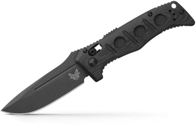 Benchmade Sibert Mini Auto Adamas Automatic Folding Knife 3.25in CPM MagnaCut Drop Point Black G10 Handle