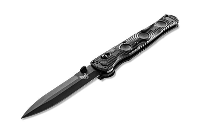 Benchmade SOCP Folder Folding Knife 4.47in Spear Point Black molded CF-Elite handle