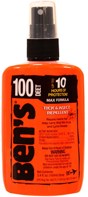 Ben's 100 Spray Uncarded 3.4oz Orange