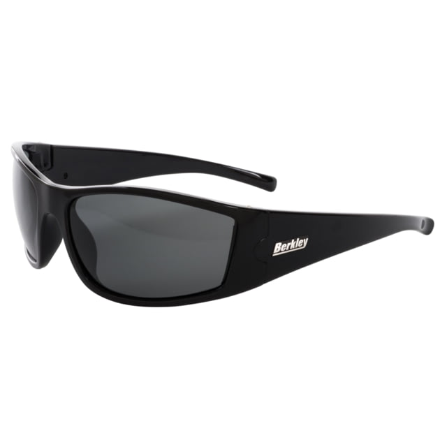 Berkley Badger Sunglasses - Unisex Black Frame Grey Lens