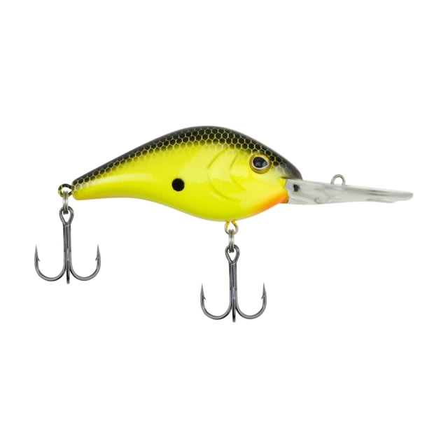 Berkley Dredger Hard Bait Crankbait 25.5 1 1/8 oz 3 1/4in / 8cm 22ft-26ft / 6.7m-7.9m Hook Size 2 2 Hooks Black Chartreuse