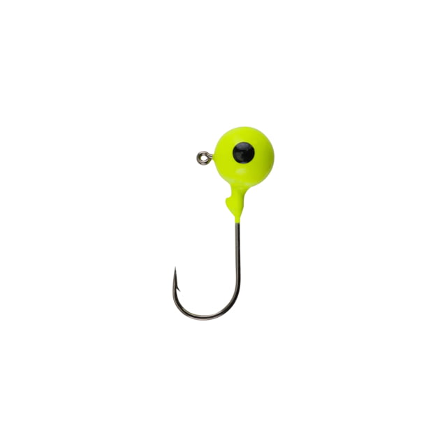 Berkley Essentials Round Ball Jigs Hook Size 2/0 Tackle Size 1/4oz / 7g Chartreuse