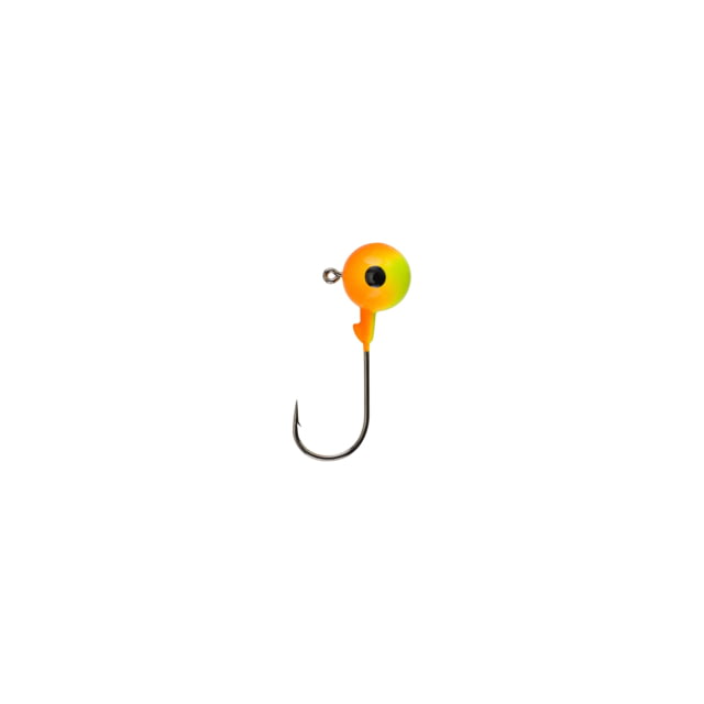 Berkley Essentials Round Ball Jigs Hook Size 4 Tackle Size 1/16 oz / 1.8g Chartreuse/Orange