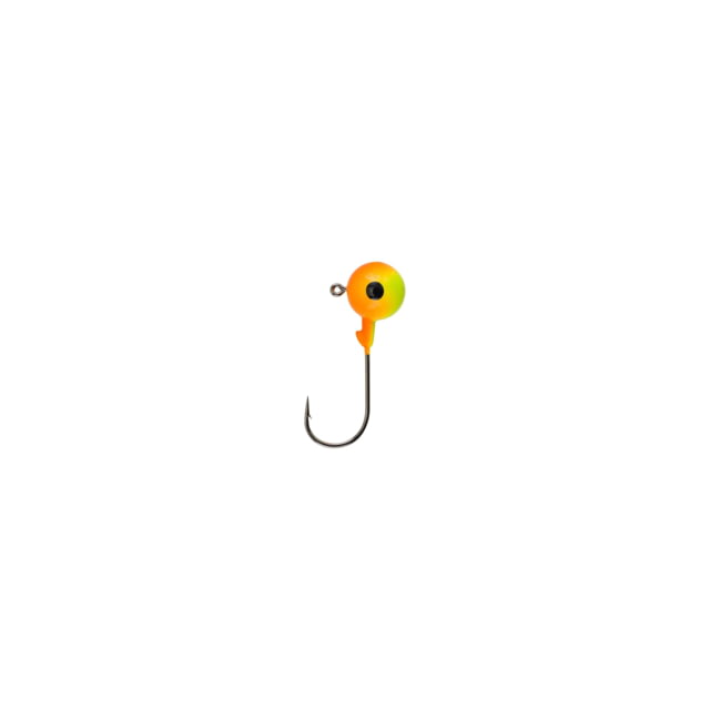 Berkley Essentials Round Ball Jigs Hook Size 6 Tackle Size 1/32oz / 0.9g Chartreuse/Orange