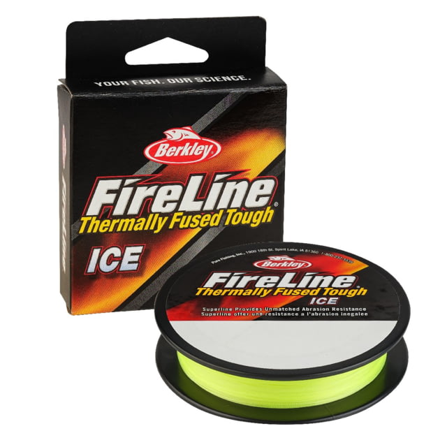 Berkley Berkley Fireline Thermally Fused Ice 8 strand Supper Line 50 yard spool 4Lb Flame Green 0.005 in/0.12 mm