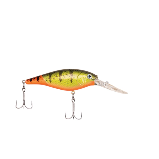 Berkley Flicker Shad Hard Bait Crankbait 1/2 oz 3 1/2in / 9cm 11ft-13ft / 3.4m-4.0m Hook Size 4 2 Hooks Firetail Hot Perch