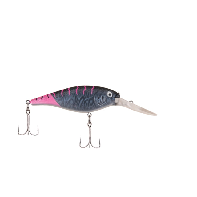 Berkley Flicker Shad Hard Bait Crankbait 1/2 oz 3 1/2in / 9cm 11ft-13ft / 3.4m-4.0m Hook Size 4 2 Hooks Firetail MF Black Cougar