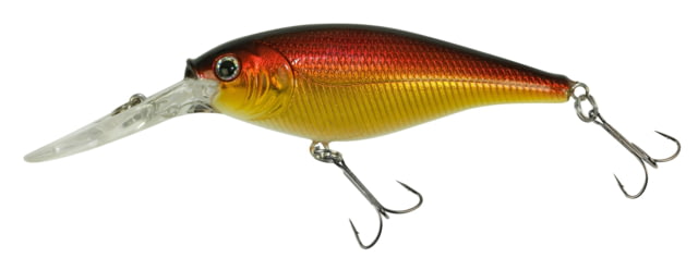 Berkley Flicker Shad Hard Bait Crankbait 1/4 oz 2 1/4in / 6cm 10ft-12ft / 3.0m-3.7m Hook Size 6 2 Hooks Black Gold Sunset
