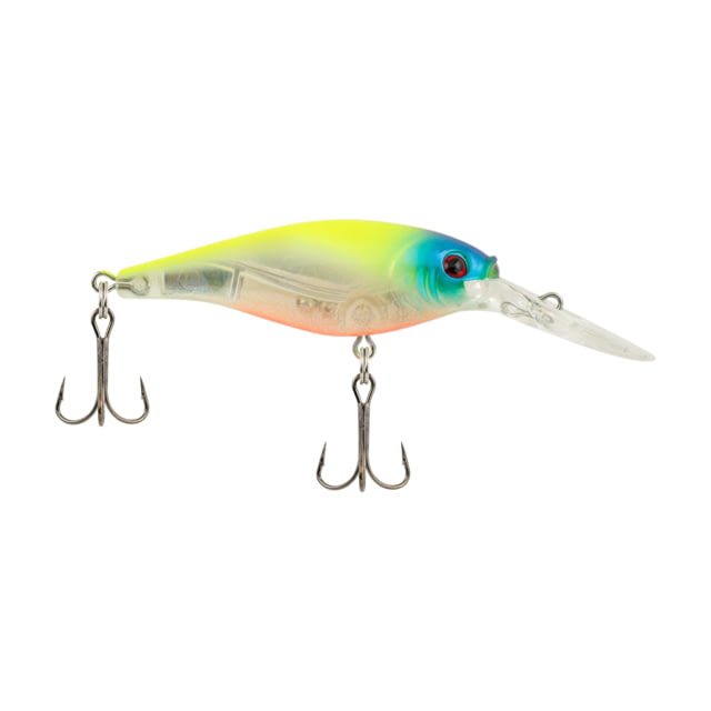 Berkley Flicker Shad Hard Bait Crankbait 3/16 oz 2in / 5cm 9ft-11ft / 2.7m-3.4m Hook Size 8 2 Hooks Flashy Chartreuse