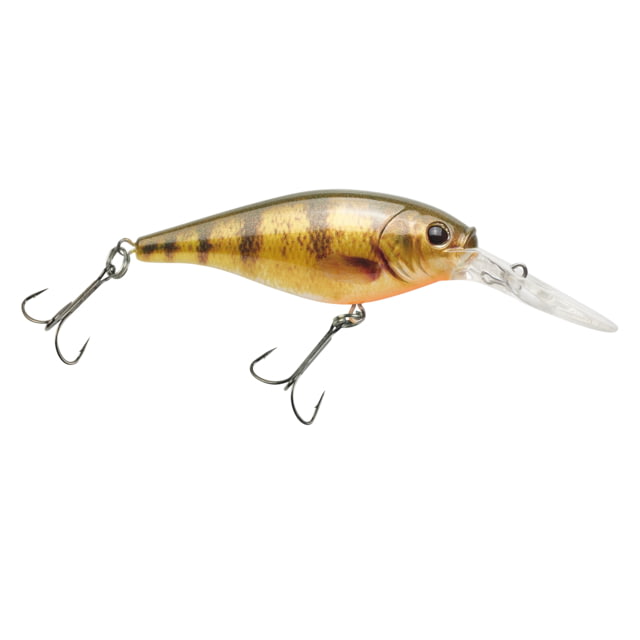 Berkley Flicker Shad Hard Bait Crankbait 3/16 oz 2in / 5cm 9ft-11ft / 2.7m-3.4m Hook Size 8 2 Hooks HD Yellow Perch