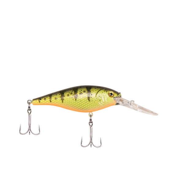 Berkley Flicker Shad Hard Bait Crankbait 3/16 oz 2in / 5cm 9ft-11ft / 2.7m-3.4m Hook Size 8 2 Hooks Yellow Perch