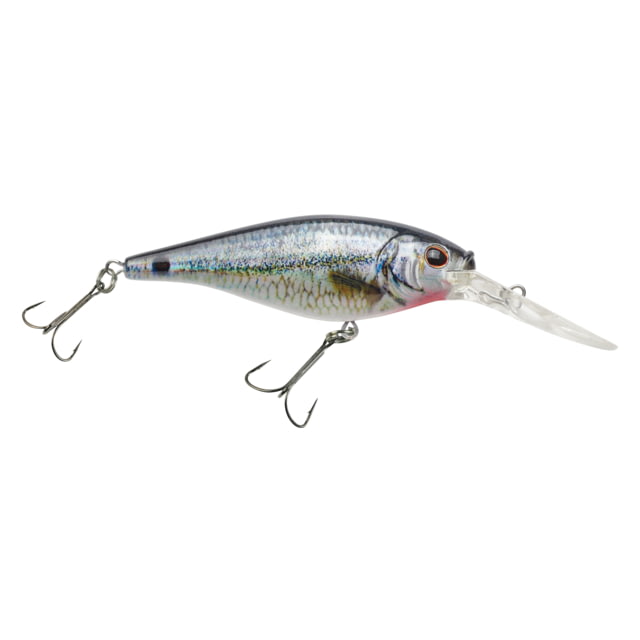 Berkley Flicker Shad Hard Bait Crankbait 5/16 oz 2 3/4in / 7cm 11ft-13ft / 3.4m-4.0m Hook Size 6 2 Hooks HD Spottail Shiner