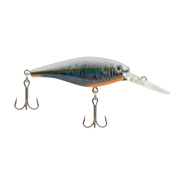 Berkley Flicker Shad Hard Bait Crankbait 5/16 oz 2 3/4in / 7cm 11ft-13ft / 3.4m-4.0m Hook Size 6 2 Hooks Slick Black Pearl