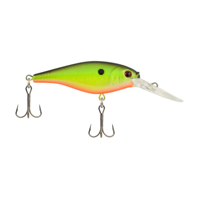 Berkley Flicker Shad Hard Bait Crankbait 5/16 oz 2 3/4in / 7cm 11ft-13ft / 3.4m-4.0m Hook Size 6 2 Hooks Slick Chartreuse