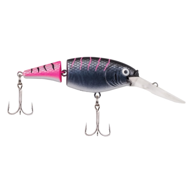 Berkley Flicker Shad Jointed Hard Bait Crankbait 1/3 oz 2 3/4in / 7cm 7ft-9ft / 2.1m-2.7m Hook Size 6 2 Hooks Firetail MF Black Cougar