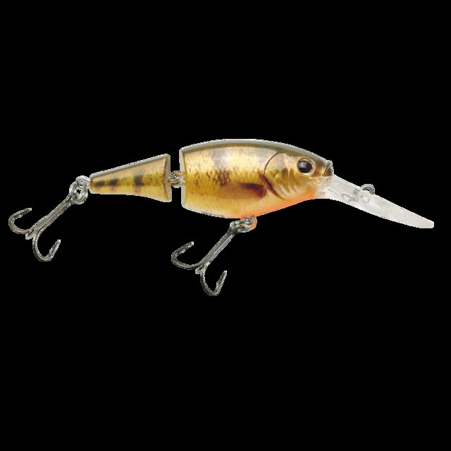 Berkley Flicker Shad Jointed Hard Bait Crankbait 1/5 oz 2in / 5cm 5ft-7ft / 1.5m-2.1m Hook Size 8 2 Hooks HD Yellow Perch