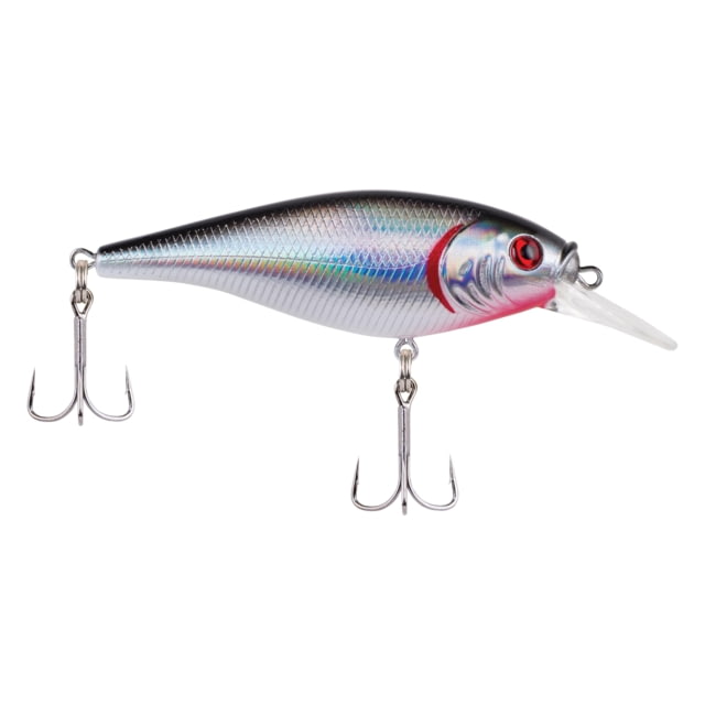 Berkley Flicker Shad Shallow Hard Bait Crankbait 2/7 oz 2 3/4in / 7cm 3ft-6ft / 1m-2m Hook Size 6 2 Hooks Black Silver