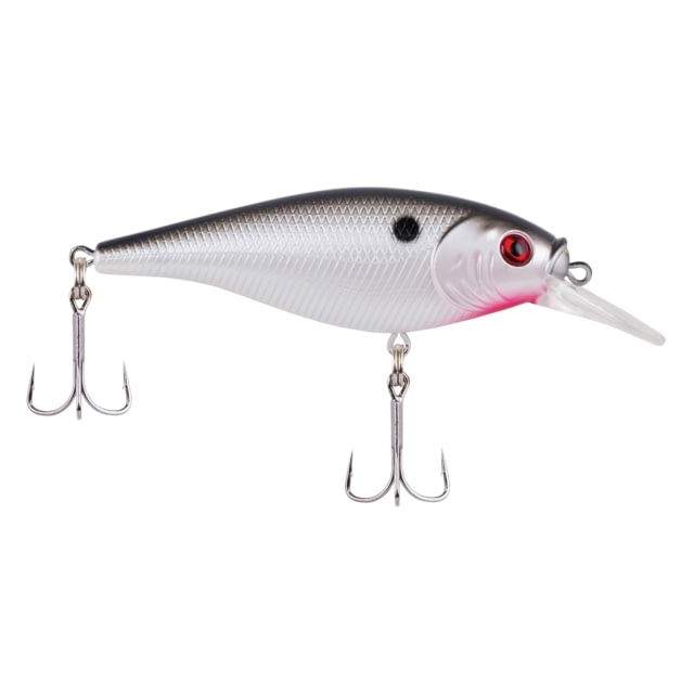 Berkley Flicker Shad Shallow Hard Bait Crankbait 2/7 oz 2 3/4in / 7cm 3ft-6ft / 1m-2m Hook Size 6 2 Hooks Pearl White