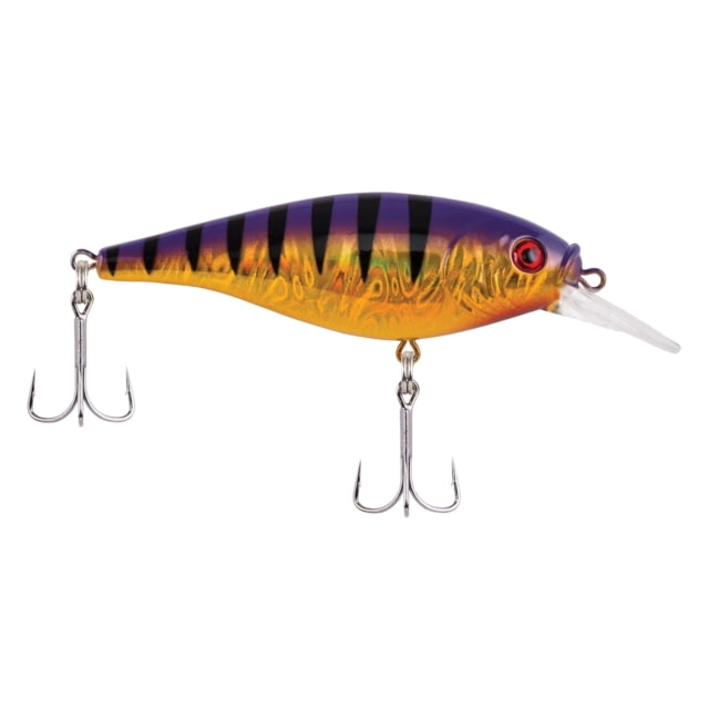Berkley Flicker Shad Shallow Hard Bait Crankbait 2/7 oz 2 3/4in / 7cm 3ft-6ft / 1m-2m Hook Size 6 2 Hooks Slick Purple Bengal