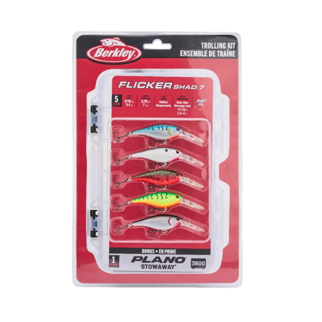 Berkley Berkley Flicker Shad Trolling Pack Soft Bait Lures Assorted 7