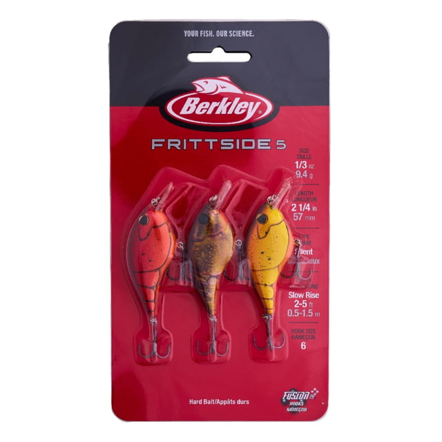 Berkley Berkley Frittside5 3 Pack Kit Hard Baits Kits Freshwater 1/3 oz Craw Assortment 5