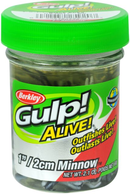 Berkley Gulp Alive Minnow Bait 1in. Black Shad 176810
