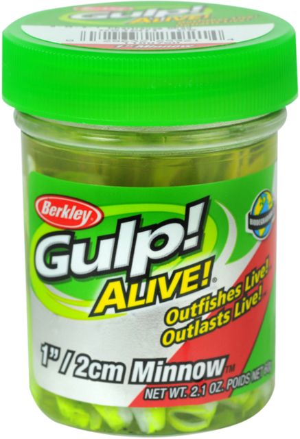 Berkley Gulp Alive Minnow Bait 1in. Chartreuse Shad 176811
