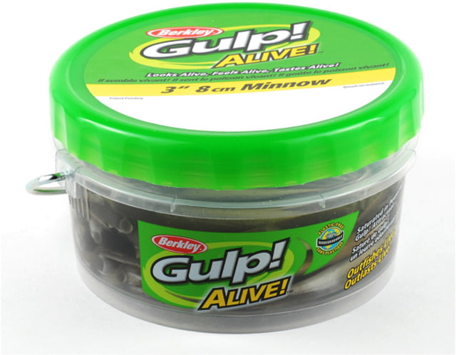 Berkley Gulp Alive Minnow Bait 3in. Black Shad 176501
