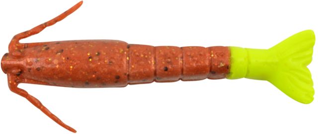 Berkley Gulp Alive Shrimp Bait 3in. New Penny/Chartreuse 177359