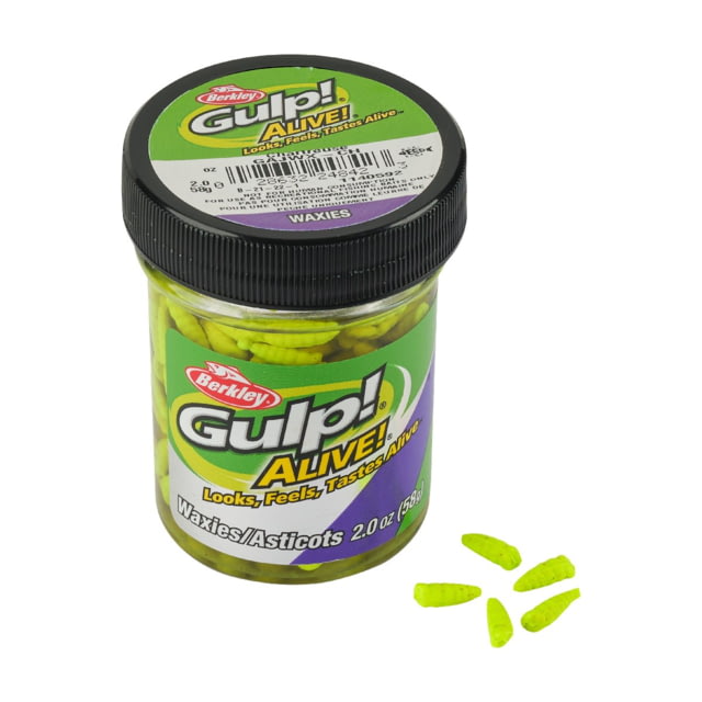 Berkley Berkley Gulp Alive Waxies 12mm Chartreuse