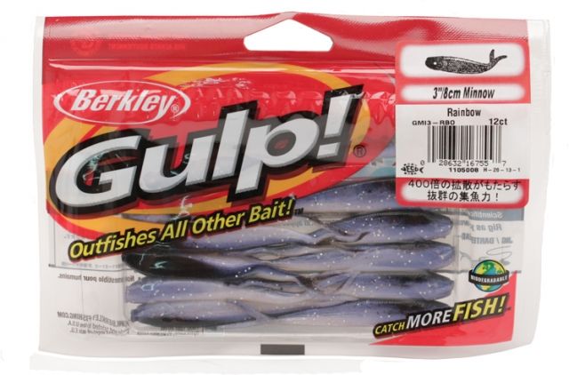 Berkley Gulp Minnow Bait 3in. Rainbow 176277