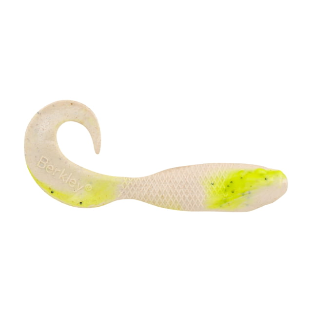 Berkley Gulp Minnow Grub Soft Bait 3in / 8cm Chartreuse Pepper Neon