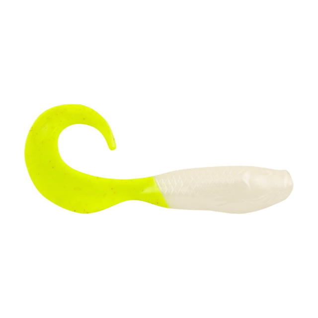Berkley Berkley Gulp Minnow Grub Soft Bait 3in Pearl White/Chartreuse
