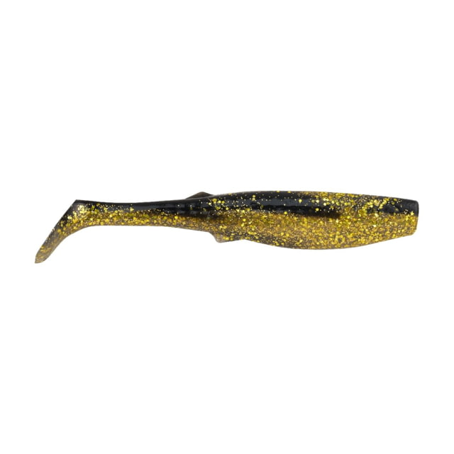 Berkley Berkley Gulp Paddleshad Soft Bait Lures 4in 4 Pack Black Gold
