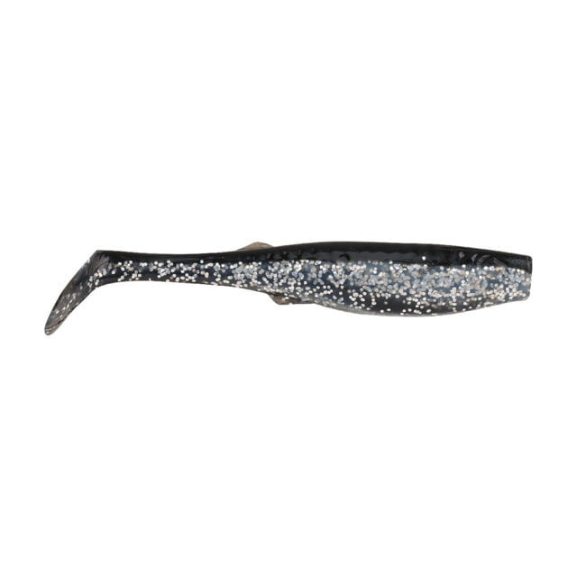 Berkley Berkley Gulp Paddleshad Soft Bait Lures 4in 4 Pack Black Silver