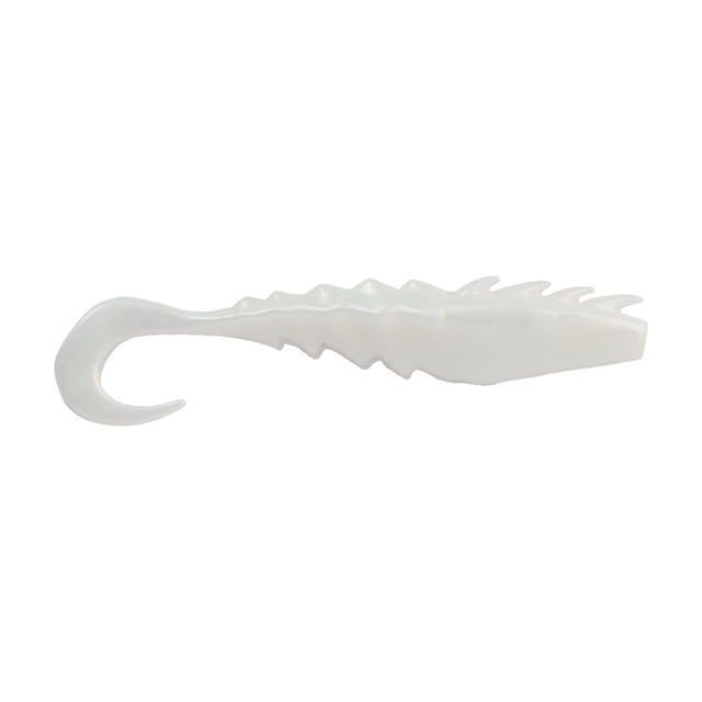 Berkley Berkley Gulp Saltwater Nemesis Prawn Curl Tail Soft Bait 4in 4 Pack Pearl White