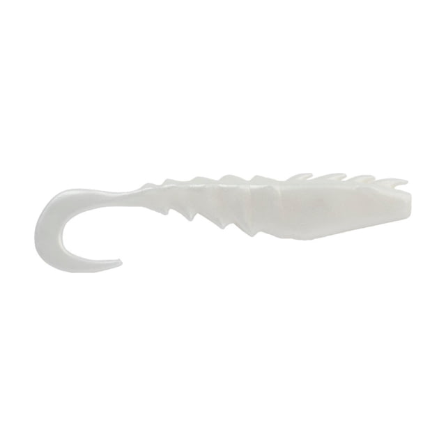 Berkley Berkley Gulp Saltwater Nemesis Prawn Curl Tail Soft Bait 5in 4 Pack Pearl White