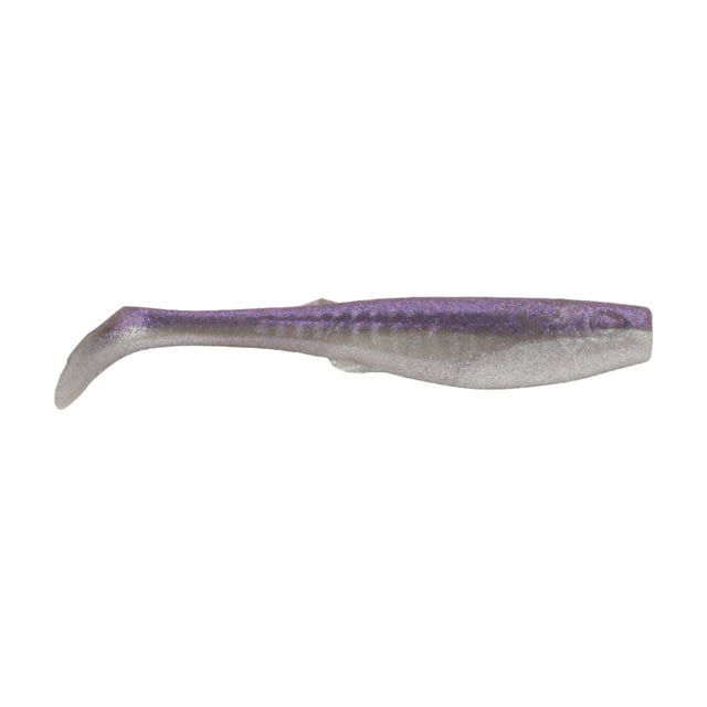 Berkley Berkley Gulp Saltwater Paddleshad Soft Bait Lures 4in 4 Pack Purple Chrome