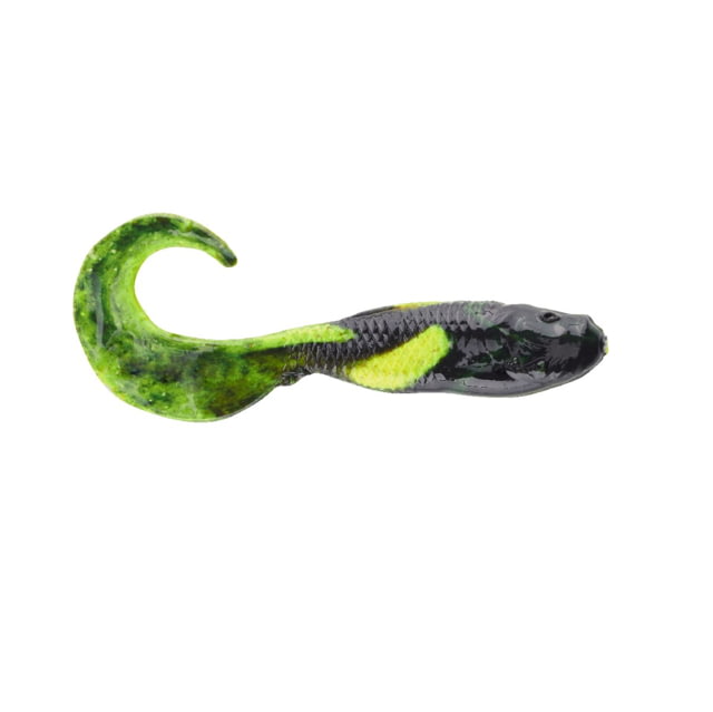 Berkley Berkley Gulp Saltwater Swimming Mullet Soft Bait 4in 10 Pack Black Chartreuse Fuze