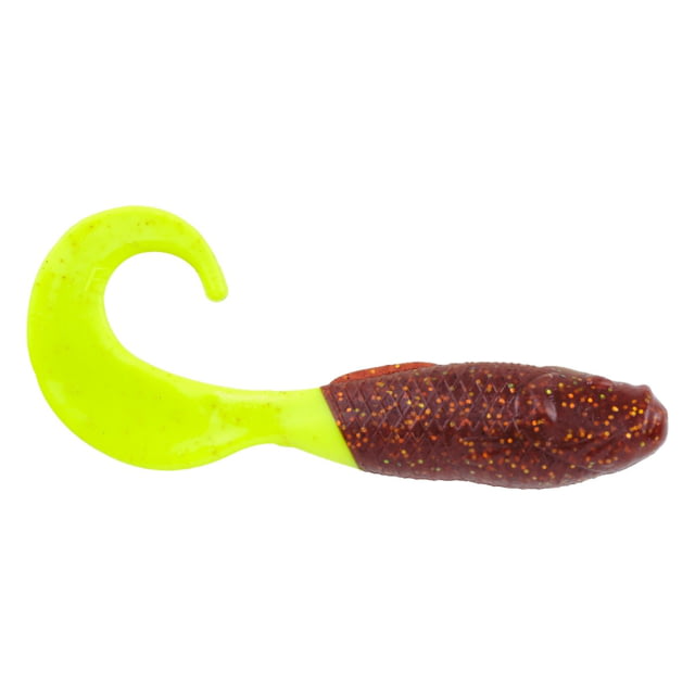 Berkley Berkley Gulp Saltwater Swimming Mullet Soft Bait 4in 10 Pack Root Beer Gold/Chartreuse