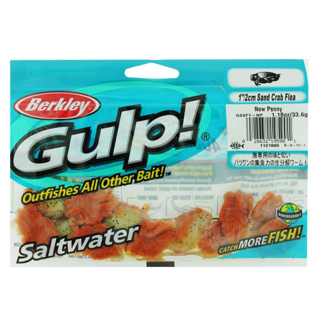 Berkley Gulp Sand Crab Flea 1in. Bait New Penny 176403